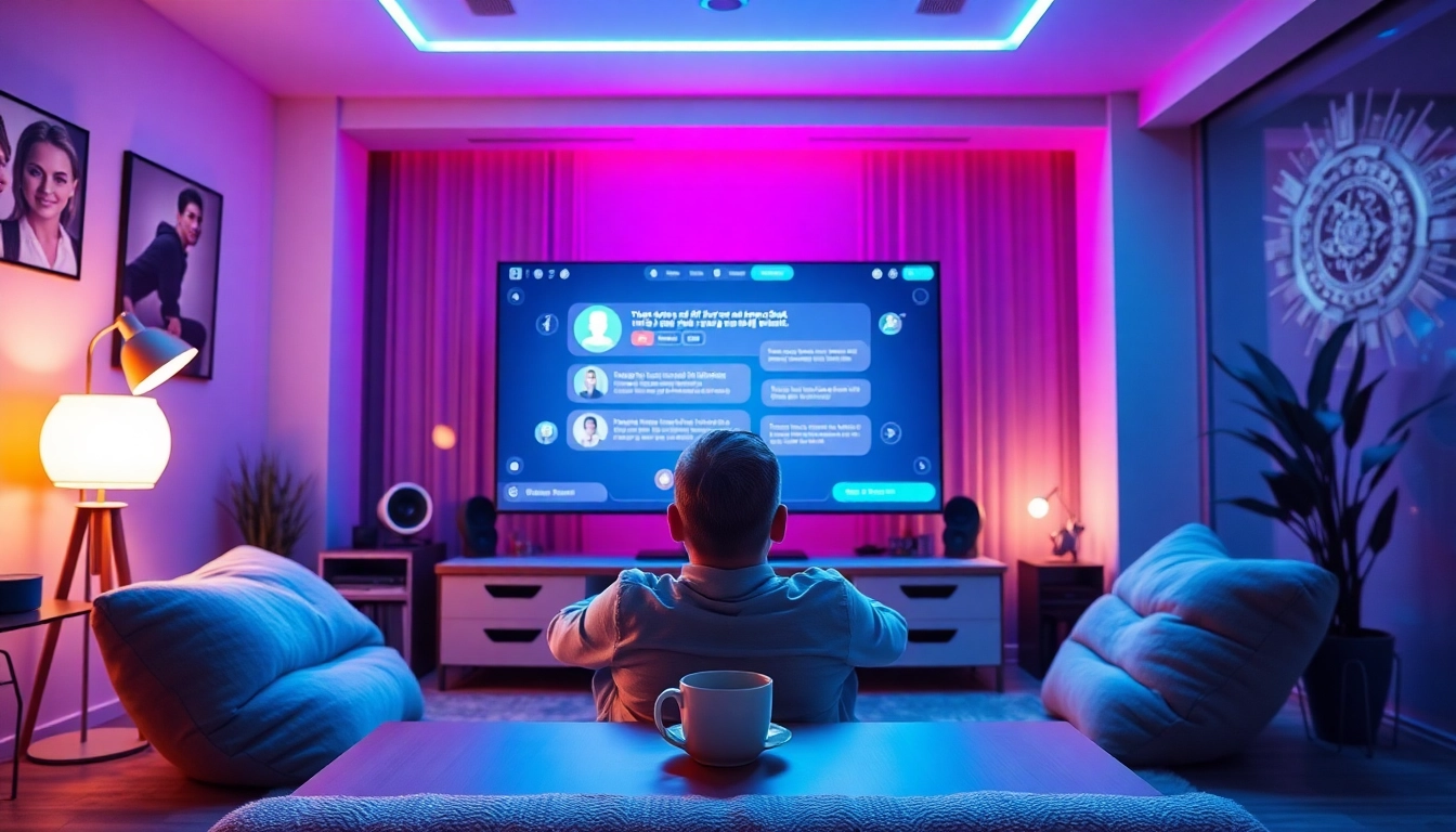 Experience engaging free ai sex chat with an innovative chatbot in a cozy, modern setting.